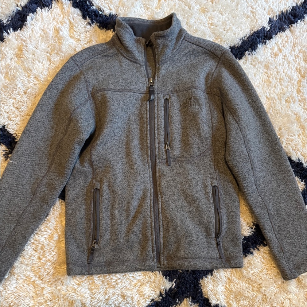 Boys North Face Gray Full-Zip Jacket